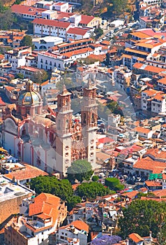 Aerial view of the city of taxco, in Guerrero, mexico II
