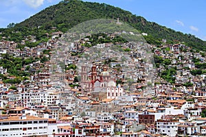 Aerial view of the city of taxco, in Guerrero V