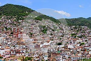 Aerial view of the city of taxco, in Guerrero VI