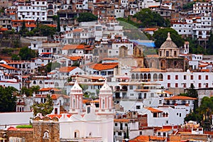 Aerial view of the city of taxco, in Guerrero X