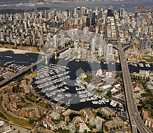 Aerial view of the city of Vancouver - Canada