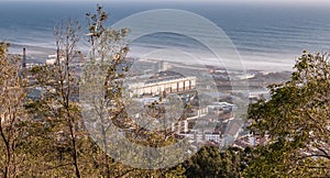 Aerial view of the city Viana do Castelo in northern Portugal