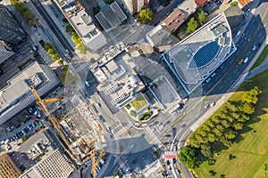 Aerial view of the cityscapes in Ljubljana, Slovenia photo