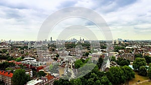 Aerial View of Clapham and Battersea in London photo