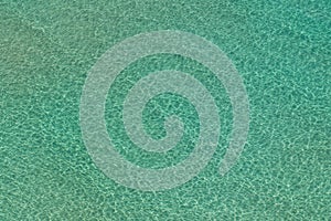 Aerial view of clear shallow water off Miami Beach, Florida.