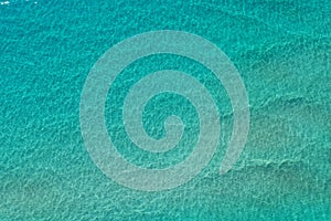 Aerial view of clear shallow water off Miami Beach, Florida.