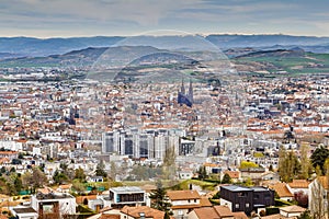 Aerial view of Clermont-Ferrand, France