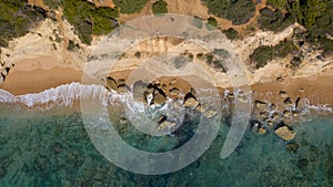 Vista aérea de acantilado a Playa en 