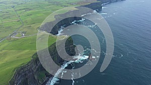 Aerial view of Cliffs of Moher