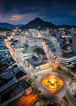 Aerial view of clock tower