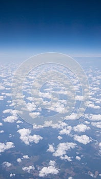 Aerial view of cloudscape