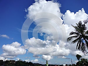 aerial view of a cloudy sky during the day or a cloudy blue sky