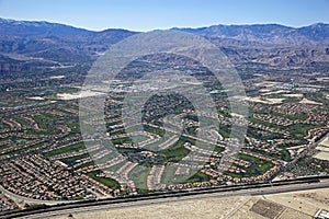 Aerial view of the Coachella Valley, California