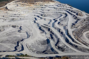 Aerial view of Coal Mining Industry on Texada Island