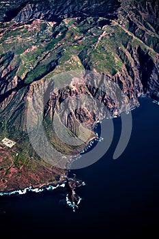 Aerial view of the coast, Puna de Teno, Island Tenerife, Canary Islands
