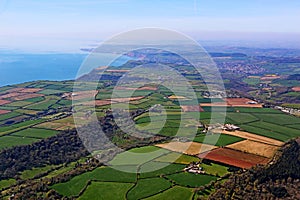 Aerial view of the coast of South Devon
