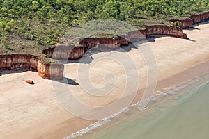 Aerial view of coastal cliffs near Finnis River Mouth, Northern Territory