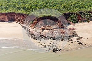 Aerial view of coastal cliffs near Finnis River Mouth, Northern Territory