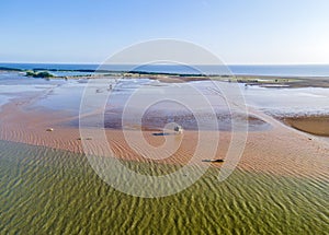 Aerial view of coastal district of Giao Thuy, Namdinh province, Vietnam