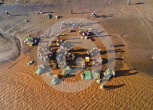 Aerial view of coastal district of Giao Thuy, Namdinh province, Vietnam