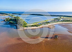 Aerial view of coastal district of Giao Thuy, Namdinh province, Vietnam