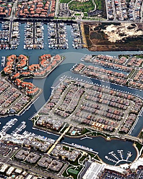 Aerial View of Coastal Houses