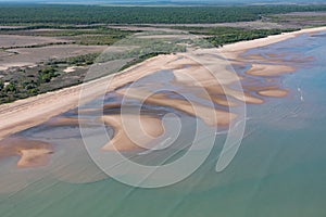 Aerial view of coastaline near Finnis River Mouth, Northern Territory