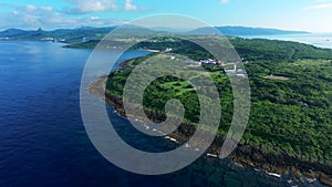 Aerial view of Coastline in Kenting National Park, Taiwan