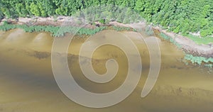 Aerial view of coastline. Summer landscape.