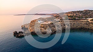 Aerial Agioi Anargyroi Chapel, Cavo Greco, Cyprus photo