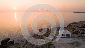 Aerial Agioi Anargyroi Chapel, Cavo Greco, Cyprus photo