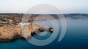 Aerial Agioi Anargyroi Chapel, Cavo Greco, Cyprus photo