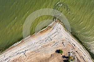 Aerial view of coastline by Toila in Estonia, Europe, August 2024 photo