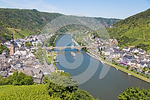 Aerial view at Cochem and river Moselle