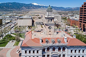 Aerial view of the Colorado Springs Pioneers Museum