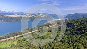 Aerial view of Columbia River Gorge, Oregon