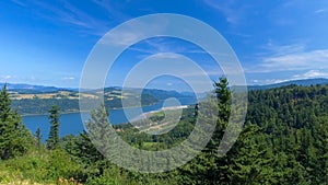 Aerial view of Columbia River Gorge, Oregon