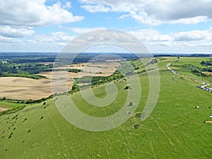 Aerial view of Combe Gibbet, Berkshire photo