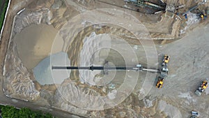 Aerial View of Concrete Batching Plant Camden New Jersey Waterfront