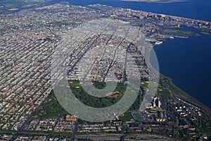 Aerial view of Coney Island New York photo