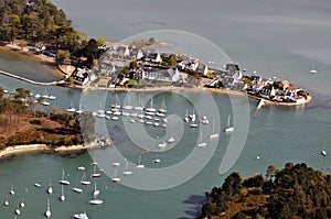 Aerial view of Conleau in Morbihan, France photo