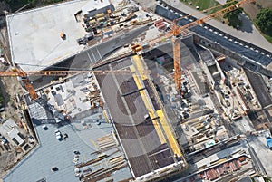 Aerial View of a Construction Site