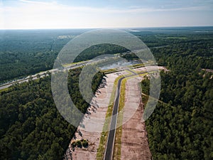 Aerial view of construction site in Florida