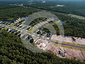 Aerial view of construction site in Florida