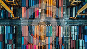 Aerial View of Container Port