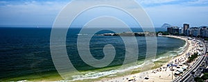 Aerial view of the Copacabana Beach and Forte de Copacabana, Rio de Janeiro photo