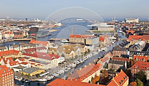 Aerial view of Copenhagen