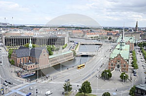 Aerial view of Copenhagen