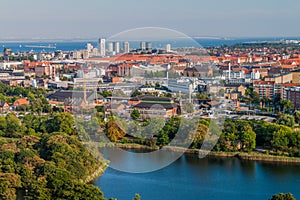 Aerial view of Copenhagen, Denma