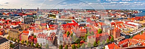 Aerial view of Copenhagen, Denmark